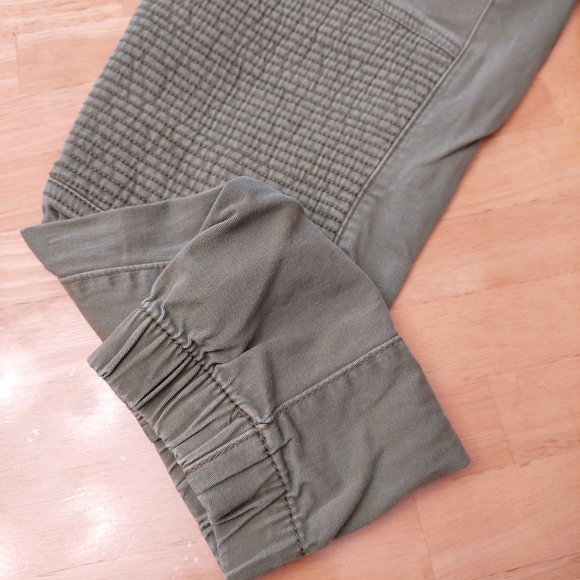 ARIZONA JEAN CO drawstring Elastic Cotton Cargo Joggers Olive men Size 29 - Picture 5 of 9